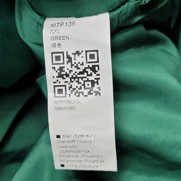 NEW Qulited Puffer Lightweight Pullover Hooded Green Coat XXL - Picture 11 of 12